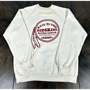 Vintage Hail To The Redskins Sweatshirt 1983 & 1984 Champs Jerzees Large USA
